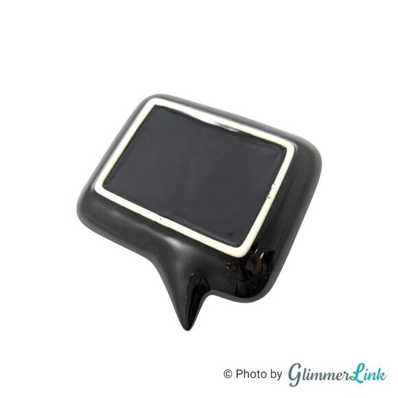 Hello Beautiful Black & Gold Chat Box Trinket Jewelry Soap Dish - Picture 7 of 10